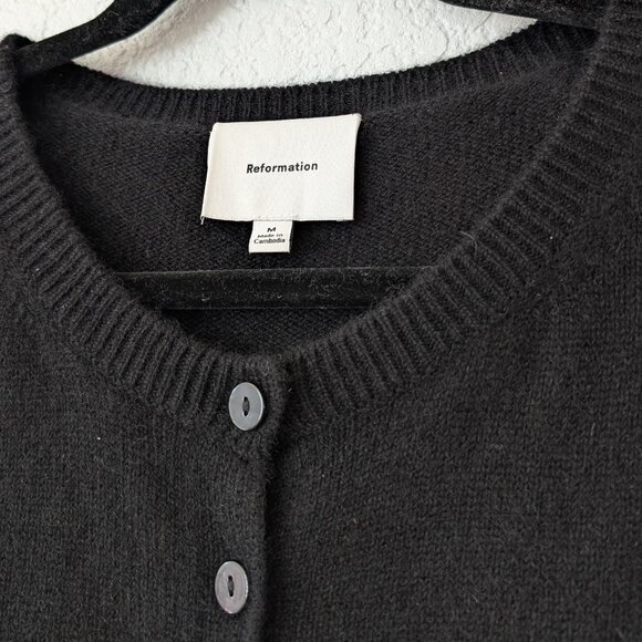 Reformation Women's Black Cardigan - Picture 3 of 4